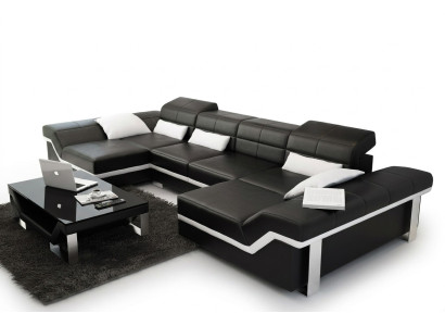 Ledersofa Sofa Couch Wohnlandschaft Ecksofa Garnitur Design Modern Sofa K5007C