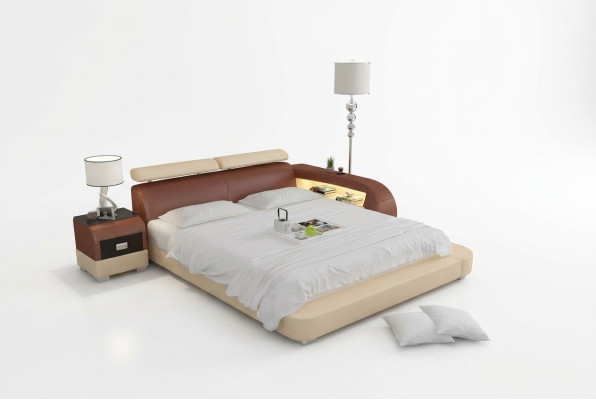 Wasserbett Hotel Doppel Bett Betten Komplett Lederbett Polsterbett Wasser LB8801