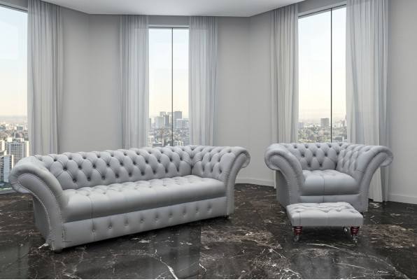 4+1 XXL Big Chesterfield Sofagarnitur Sitz Sofa Polster Couch Garnitur Neu