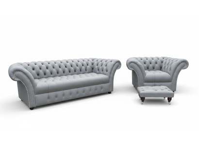 4+1 XXL Big Chesterfield Sofagarnitur Sitz Sofa Polster Couch Garnitur Neu