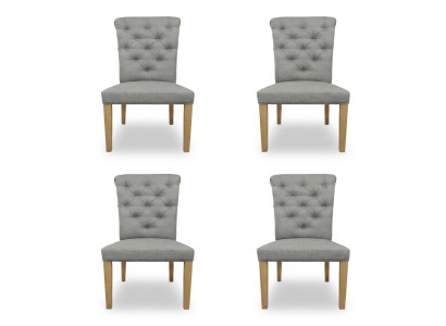 4x Stühle Stuhl Polster Design Lounge Sitz Lehn Garnitur Sessel Chesterfield