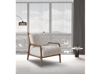 Stylischer Sessel Grau mit geometrischem Design für modernen Raum