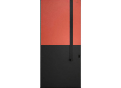 Schwarz-orangefarbene Drehtür  Türen für Wohnhäuser und Geschäftszentren