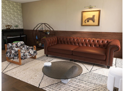 Sofagarnitur 3+1 Sitzer Runder Couchtisch Elegante Wohnzimmer Set 3tlg