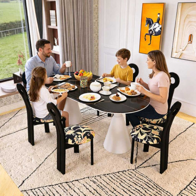 Esszimmer Eleganter Set Esstisch mit 6x Stühlen Modernes Design Möbel