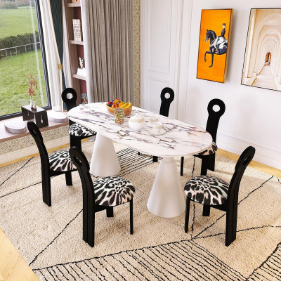 Esszimmer Eleganter Set Esstisch mit 6x Stühlen Modernes Design Möbel