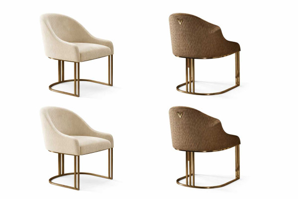 Esszimmer Möbel 4x Stühle Modernes Design Elegantes Polstersitz