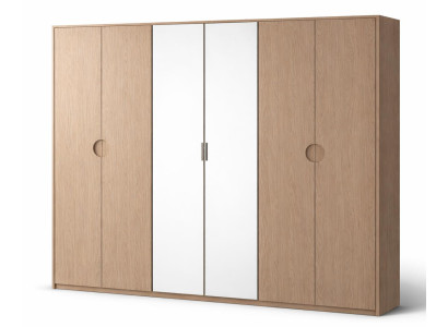 Moderner brauner Schrank großer Holzschrank Schlafzimmermöbel