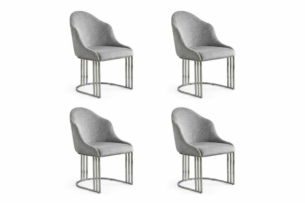 Esszimmer 4x Stühle Luxuriöser Modernes Komfortable Polstersitz  Design