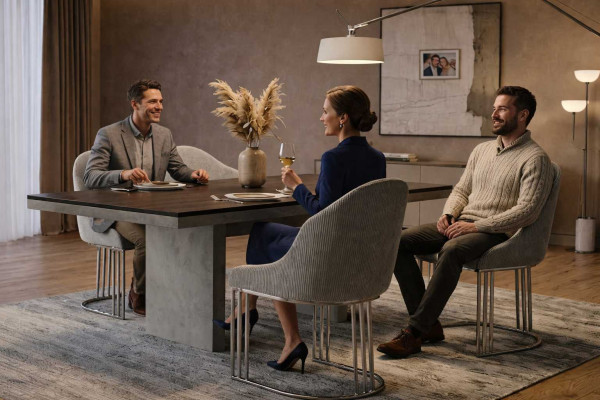 Esszimmer 4x Stühle Luxuriöser Modernes Komfortable Polstersitz  Design