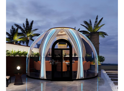Schlagfester Pavillon aus Polycarbonat Gartenpavillon für 14-16 Personen
