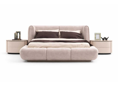 Komplettes Schlafzimmer Set Bett Modern 2x Nachttische Designer Beige