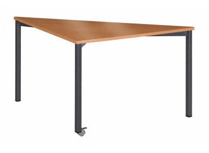 Moderne Schulbank mit stabilen Metallbeinen und robuster Holzplatte