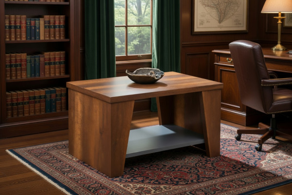 Couchtisch aus Holz mit Ablagefach für Wohnzimmer und Büro