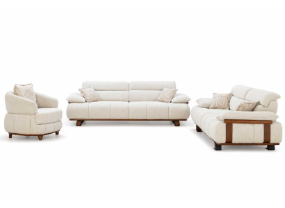 Luxuriöses Sofa Set 3+3+1 Sitzer Moderner Polstermöbel Wohnzimmer Komplettes