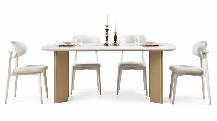 Esszimmer Design Esstisch mit 4x Stühle Moderner Komplettes Luxusmöbel