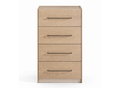 Moderne Schlafzimmer Kommode in Eiche mit 4 Schubladen Design