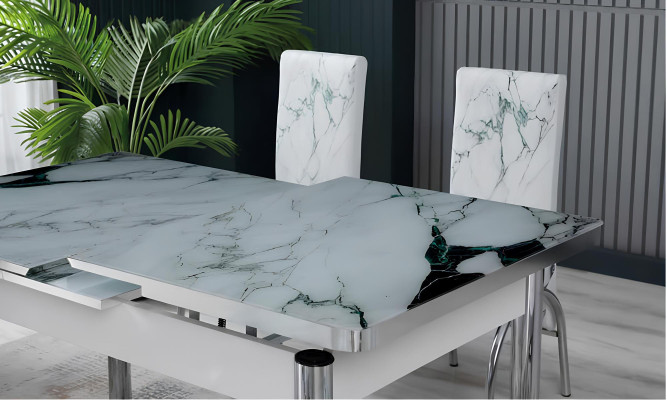 Esszimmer Essgruppen Esstisch Stühle Rechteckig Weiß Modern Luxus