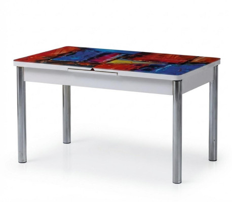 Esszimmer Esstisch Mehrfarbig Marmor Aluminium Tisch Rechteckig Modern