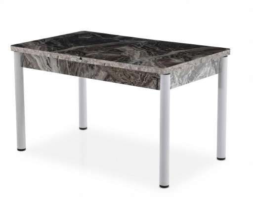 Esszimmer Esstisch Modern Grau Weiß Rechteckig Mramor Aluminium Neu
