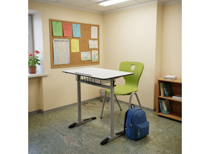 Schulset Modern Ergonomisch Grau Schultisch Grun Stuhl Einzeltisch
