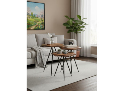 Modern Couchtische Beistelltisch Praktisch Holz Braun Komfort Exklusiv