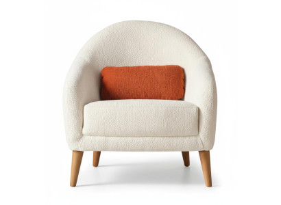 Sessel Moderner Stil Beige Farbe Weiche Polsterung Elegantes Design