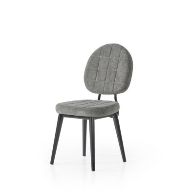 Esszimmer-Set Esstisch 4x Stuhl Grau Komfortabel Marmor Modern