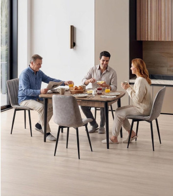 Esszimmer-Set 6x Stuhl Weich Bequem Modern Komfortabel Grau Stilvoll