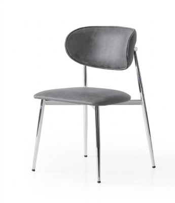 Esszimmer-Set Esstisch 4x Stuhl Grau Komfortabel Modern Ausziehbar