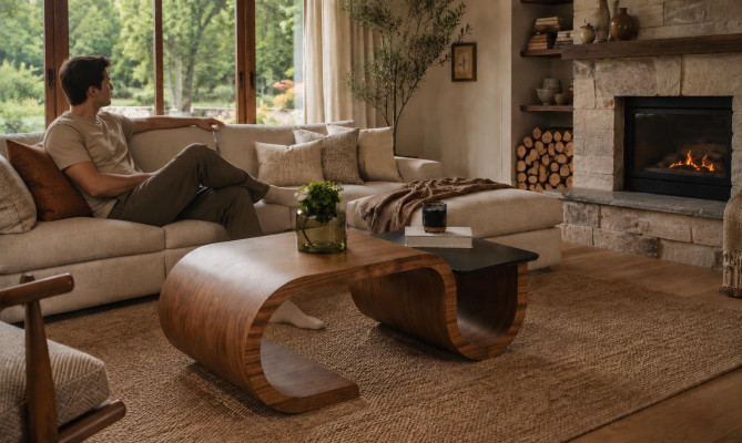 Couchtisch Holz Modern Wohnzimmer Neu Braun Luxus Stilvoll Exklusiv
