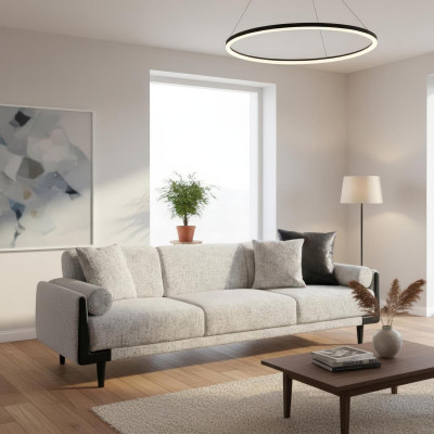 3-Sitzer Sofa Modern Grau Luxus Elegant Design Komfortabel Prachtvoll
