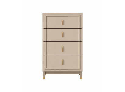 Kommode komfortabel 4 Schubladen Beige moderner Stil neu