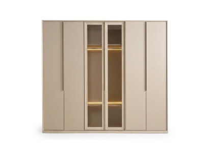 Schrank groß geräumig schön praktisch beige moderner Stil neu
