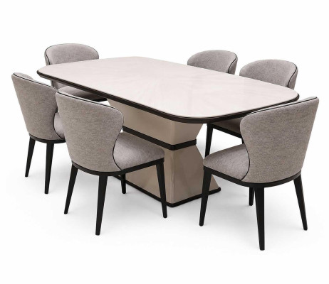 Esszimmer Esstisch mit 6x Stühle Designer Komplettes Luxusmöbel
