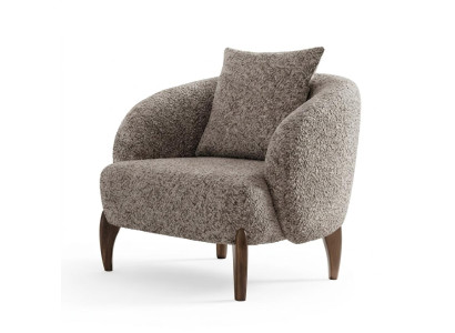 Sessel Modern Grau Elegant Polstersessel Cocktailsessel Design Sessel