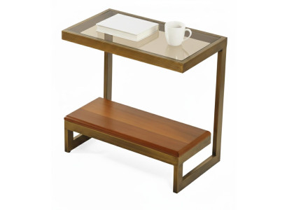 Couchtisch Beistelltische Wohnzimmer Rechteckig Glas Braun Neu Holz