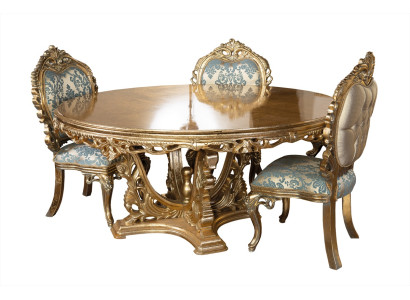 Esszimmer Set Essgruppe Esstisch mit 6x Stühle klassisches 7tlg Garnitur Sofort