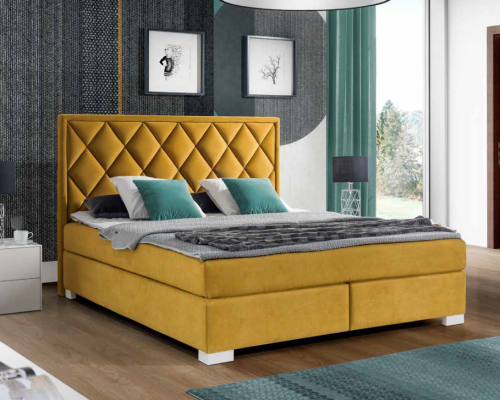 Betten Bett Polster Leder Textil Designer Edles Doppel Ehe Hotel Boxspring Neu