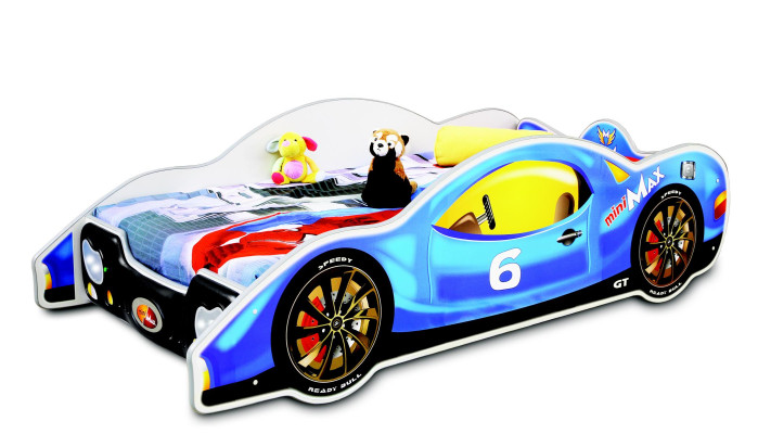 Luxus Blaues Kinderbett Designer Holzbett Auto Designer Kinderzimmer