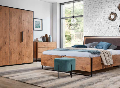 Komplettes Schlafzimmer Set Betten Kleiderschrank Bett Kommode Nachttisch Neu!