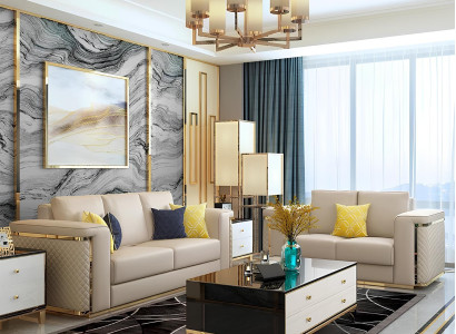 Chesterfield Edelstahl Couch Polster Sitz Garnitur Sofa 3+1+1 Leder Wohnzimmer