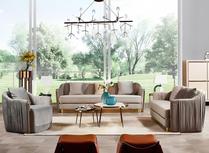 Garnitur Couch Polster Textil Sofa Couchen Polster Sitz Garnituren 321 Designer