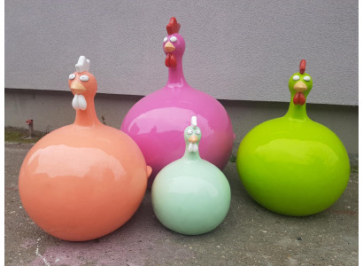 Moderne Dekoration Haus Garten Deko Figur Statue Skulptur Abstrakt 40 cm Huhn