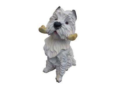 Deko Figur Statue Skulptur 42 cm Figuren Statuen Skulpturen Garten Hund   (A417)