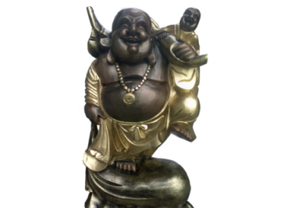 Buddha Goldene Deko Figur Statue Skulptur 48 cm Figuren Statuen Skulpturen (B29)