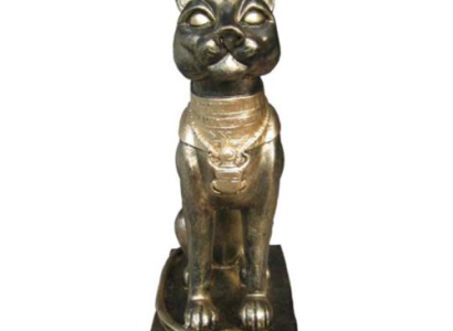 Figur Ägyptische Katze Bastet Statuen Figuren Dekoration Kunststoff 39cm Deko