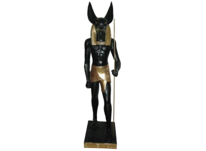 Ägyptische Figur Schakal Anubis aus Kunststoff, Groß god of death Höhe 62 cm Neu