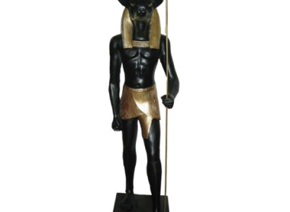 Ägyptische Figur Schakal Anubis aus Kunststoff, Groß god of death Höhe 62 cm Neu