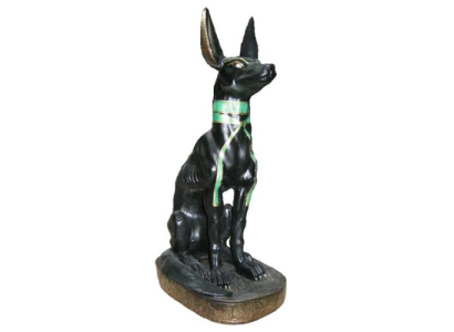 Ägyptische Figur Schakal Anubis aus Kunststoff, Groß god of death Höhe 40 cm Neu